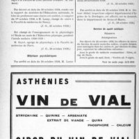 2959 - Page 2820-XIV - A travers l’officiel. Enseignement de la médecine / Hôpitaux psychiatriques / Hygiène publique / Service de santé militaire