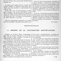 2973 - Page 2834 - Partie scientifique. Travaux originaux. Pour un traitement rationnel du rhumatisme chronique. Considération sur l'équilibre acide-base [Dr George] / A propos de la vaccination antitétanique