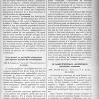 2978 - Page 2839 - Partie scientifique. L’actualité scientifique. Les Sociétés Savantes. Paris. Société médicale des hôpitaux de Paris. Nouvelle observation d’ostéose parathyroïdienne ; anurie post-opératoire ; guérison, 6-5-1938 / Un cas de mort par surrénalite hémorragique après injections massives de novarsénobenzol, 6-5-1938 / La « maladie d’intolérances » ou intolérances polymorphes successives, 13-5-1938