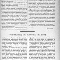 2998 - Page 2859 - Partie professionnelle, Hygiène, Assistance, Mutualité, Intérêts corporatifs, Variétés. La défense passive, Conférence de M. Ph. Navarre. Sur les lésions et les troubles fonctionnels causés par les gaz de guerre / Considérations sur l'alcoolisme en France