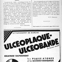 3023 - Page 2882-X - Correspondance. Application des tarifs d'honoraires. Accidents du Travail. A propos de la visite dite « de «contrôle » / Adenophlegmon de l'aisselle