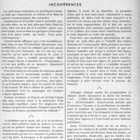 3046 - Page 2905 - Partie professionnelle, Hygiène, Assistance, Mutualité, Intérêts corporatifs, Variétés. Bulletin de l'Actualité. Incohérences