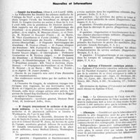 3063 - Page 2922 - Reportage professionnel. Nouvelles et Informations. Congrès des brucelloses / Xe Congrès international de médecine et de pharmacie militaires / Les diplômes d’Université ; statistique générale / Irak / Allemagne