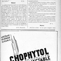 3064 - Page XXXIX-2923 - Correspondance. Application des tarifs d'honoraires. Accidents du Travail. Rapport sur une incapacité partielle permanente avec fixation du taux [Dr F. Decourt] / Assurances sociales. Tentative infructueuse de réduction et contention d’une fracture