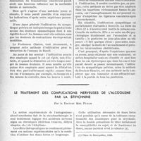 3095 - Page 2952 - Partie scientifique. Travaux originaux. L’infiltration du sympathique pelvien par la méthode du Docteur Henriet en pratique obstétricale journalière, par le Docteur André Marguet / Le traitement des complications nerveuses de l'alcoolisme par la strychnine, par le Docteur Max Puech