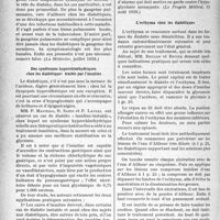 3101 - Page 2958 - Partie scientifique. L’actualité scientifique. La Presse. La gangrène pulmonaire diabétique [(La Médecine, juillet 1938)] / Des syndromes hyperchlorhydriques chez les diabétiques traités par l’insuline [(Le Progrès Médical, 13 août 1938)] / L’ecthyma chez les diabétiques [(La Médecine, juillet 1938)]