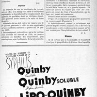 3134 - Page LXV-2989 - Correspondance. Accidents. Les appareils de prothèse ne sont pas actuellement à la charge du patron ou de l’Assurance / Accident causé à un tiers