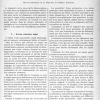 3164 - Page 3019 - Partie scientifique. Travaux originaux. La clinique et le laboratoire dans le diagnostic de la pancréatite aiguë hémorragique, par Pierre Labignette