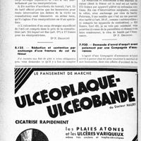 3201 - Page 3056-LXIV - Correspondance. Application des tarifs d’honoraires. Accidents du Travail. Extraction d'un corps étranger superficiel de l’oeil par un omnipraticien / Réduction et contention par enclouage d’une fracture du col du fémur / Demande d’envoi d’acquit avant paiement par une Compagnie d’assurances