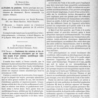 3238 - Page 3093 - Partie scientifique. L'actualité scientifique. Les Livres. Les livres qui viennent de paraître.. / Traitement des entorses et des séquelles des contusions articulaires par les injections locales d’une solution anesthésique sulfo-iodée, par Dr M. Thomas, le françaisois, éditeur, Paris, 1938