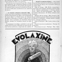 3277 - Page 3132-VIII - Dernières nouvelles. Le banquet annuel de l’Union fédérative nationale des médecins de réserve / Les Journées médicales de Bruxelles 1939 / Faculté de médecine de Nancy