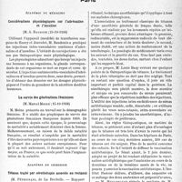 3304 - Page 3159 - Partie scientifique. L'actualité scientifique. Les Sociétés Savantes. Paris. Académie de médecine. Considérations physiologiques sur l’adrénaline et l’insuline, 25-10-1938 / La survie des générations féminines, 15-10-1938 / Académie de chirurgie. Tétanos traité par sérothérapie associée au rectanol, 15-6-1938