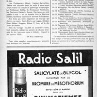 3331 - Page 3186-LXII - A travers l’officiel. Un voyage d'études médicales au Sahara / Ligue médicale de défense professionnelle. « Le Sou Médical