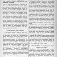 3368 - Page 3223 - Partie scientifique. L’actualité scientifique. La Presse. Syndrome d’asthénie physique et psychique à évolution prolongée, révélateur d’une infection mélitococcique méconnue [(Bul. Médical, 22 octobre 1938)] / Le syndrome hépato-entéro-pulmonaire [(Le foie, n° 15, 1938)] / Méthodes nouvelles de traitement des fractures et pseudarthroses du col du fémur [(Journ. de Médecine de Bordeaux, 15-22 octobre 1938)] / Le traitement médical des arthrites gonococciques subaiguës et prolongées [(La Revue du Rhumatisme, octobre 1938)]