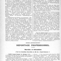 3395 - Page 3250 - Partie professionnelle, Hygiène, Assistance, Mutualité, Intérêts corporatifs, Variétés. Faculté de médecine de paris. Enseignement et actes de la Faculté / Reportage professionnel. Nouvelles et Informations. XLVIIIe Congrès français de chirurgie
