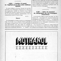3405 - Page 3260-LXVIII - Correspondance. Application du tarif des accidents du travail. Réduction et contention de fractures multiples / L’article 13 (cumul) ne s’applique pas à deux actes médicaux distincts / Refus de paiement de radiographie par une Compagnie d’assurances