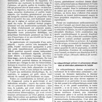 3435 - Page 3290 - Partie scientifique. L'actualité scientifique. La Presse. Les facteurs endocriniens de l’obésité [(La Presse thermale et climatique, 1er novembre 1938)] / Enquête sur les résultats éloignés des gastrectomies pour ulcère [(Lyon Médical, 30 octobre-6 novembre 1938)] / Le traitement préventif de la lithlase urique [(Bruxelles Médical, 20 novembre 1938)] / La collapsothérapie précoce et précocement efficace dans la tuberculose pulmonaire de l’adulte [(Bull. Gén. de Thérapeutique, n° 9, 1938)]