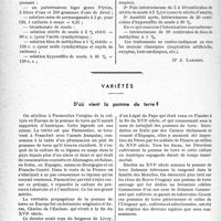 3445 - Page 3300 - Partie professionnelle, Hygiène, Assistance, Mutualité, Intérêts corporatifs, Variétés. Organisation générale de la défense passive dans les campagnes. La répartition des honoraires en cas d’intervention commune / Variétés. D'où vient la pomme de terre ? [J. Noir]