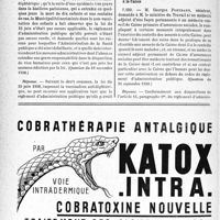 3453 - Page 3308-LII - A travers l’officiel. Réponses des ministres aux questions des parlementaires. La vaccination antidiphtérique ne sera obligatoire que lorsque le règlement d’administration publique prévu par la loi aura été publié / Le médecin contrôleur adjoint d’une Caisse d’assurances sociales ne peut soigner les assurés affiliés à la Caisse