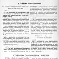 3466 - Page 3 - Tarifs des assurances sociales. I. Tarif limitatif de réassurance des Caisses d’Assurances sociales. A. Ce qu’est le tarif de réassurance / B. Tarif établi par l’arrêté ministériel du 7 octobre 1938. 1° Soins à domicile on chez le praticien