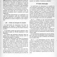 3473 - Page 10 - Tarifs des assurances sociales. I. Tarif limitatif de réassurance des Caisses d’Assurances sociales. B. Tarif établi par l’arrêté ministériel du 7 octobre 1938. 5° Frais de déplacement / 6° Cures thermales