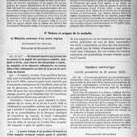 3492 - Page 5 - Assurances sociales. - I. risque-maladie (professions non agricoles). I. Conditions d’ouverture du droit aux prestations. 3° Bénéficiaires / 4° Nature et origine de la maladie. a) Maladie relevant d’un autre régime
