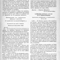 3493 - Page 6 - Assurances sociales. - I. risque-maladie (professions non agricoles). I. Conditions d’ouverture du droit aux prestations. 4° Nature et origine de la maladie. a) Maladie relevant d’un autre régime / b) Maladie antérieure à la loi ou à l’immatriculation