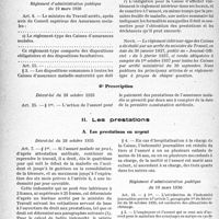 3495 - Page 8 - Assurances sociales. - I. risque-maladie (professions non agricoles). I. Conditions d’ouverture du droit aux prestations. 5° Observation des prescriptions du règlement intérieur de la Caisse / 6° Prescription / II. Les prestations. A. Les prestations en argent