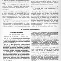 3516 - Page 9 - Accidents du travail. II. Risques couverts. A. Accidents. 2° Définition de l’accident du travail / B. Maladies professionnelles. 1° Maladies protégées