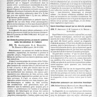 0031 - Page 28 - Partie scientifique. L'actualité scientifique. Les Sociétés Savantes. Paris. Société médicale des hôpitaux de Paris. Les cancers pleuro-pulmonaires primitifs observés à la Clinique médicale de Strasbourg, (17-6-1938) / Les lésions du système nerveux, au cours du syndrome malin toxi-infectieux de l’enfance, (20-10-1938) / Cancer bronchique masqué par un abcès du poumon, (14-10-1938) / Emphysème pulmonaire par obstruction bronchique, (10-6-1938)