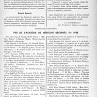 0044 - Page 41 - Partie professionnelle. Bulletin de l’Actualité. Confédération des syndicats médicaux français. Assemblée générale des 17-18 décembre 1938 / Prix de l’académie de médecine décernés en 1938