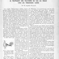0074 - Page 71 - Partie scientifique. Le traitement des fractures du col du fémur chez les personnes âgées, par M. Raphaël Massart