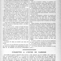0110 - Page 107 - Partie professionnelle. L'actualité professionnelle. Variétés. Souvenirs d’enfance — Surmenage puéril, par C. Moi. La croisade que certains s'en vont prêchant contre le surmenage scolaire révèle un hérétique / Cigarettes à l’oxyde de carbone
