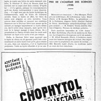 0118 - Page LXI-115 - A travers l’officiel. Sur la nature des kystes observés chez le lapin / Prix de l'académie des sciences (1938)