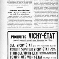 0127 - Page 124-LXX - Correspondance. Accidents du travail. La morsure de vipère peut être un accident du travail / Questions médico-militaires. A propos de la fréquentation des écoles de perfectionnement