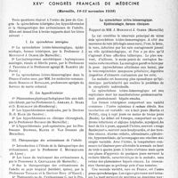 0160 - Page 157 - Partie scientifique. L’actualité scientifique. Les Congrès. XXVe congrès français de médecine, (Marseille, 10-12 novembre 1938). La spirochétose ictéro-hémorragique. Épidémiologie, formes cliniques, Rapport de MM. J. Monges et J. Olmer