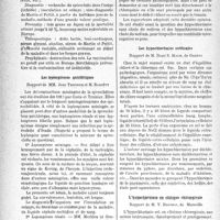 0161 - Page 158 - Partie scientifique. L’actualité scientifique. Les Congrès. XXVe congrès français de médecine, (Marseille, 10-12 novembre 1938). La spirochétose ictéro-hémorragique. Épidémiologie, formes cliniques, Rapport de MM. J. Monges et J. Olmer / Les leptospiroses anictériques, Rapport de MM. Jean Troisier et M. Bariéty / Phénomènes physiopathologiques liés aux déficits chlorés, Rapport de MM. Ambard, Stahl et Kuelmann / Les hypochlorémies médicales, Rapport de M. René S. Mach / L’hypochlorémie en clinique chirurgicale, Rapport de M. Y. Bourde
