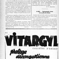 0189 - Page 186-LXIV - Correspondance. Application des tarifs d’honoraires. a) Accidents du Travail. Réduction et contention bien effectuées, mois nécessité d’une ostéosynthèse ultérieure par raison spéciale / Radio de doigt face et profil / Pansements rares à la colle de Unna