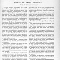 0210 - Page 207 - Partie scientifique. Travaux originaux. Cancer du corps thyroïde, par M. le Professeur Lenormant