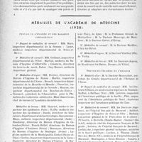 0247 - Page 244 - Partie professionnelle. L’actualité professionnelle. Assemblée générale de l’association des médecins-conseils et contrôleurs, (16 décembre 1938). Gustave Flaubert [Michel Renault] / Médailles de l’académie de médecine(1938). Service de l’hygiène et des maladies contagieuses / Service des eaux minérales / Service de l’hygiène de l’enfance