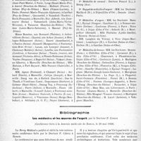 0249 - Page 246 - Partie professionnelle. L’actualité professionnelle. Médailles de l’académie de médecine(1938). Service de la vaccine / Bibliographie. Les médecins et les oeuvres de l'esprit, par le Docteur P. Cibrie