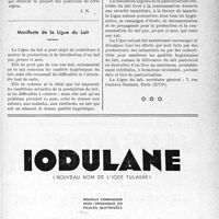 0254 - Page LXI-251 - A travers l’officiel. L’organisation locale du Syndicat médical dans la Région Parisienne [Dr Mackiewicz]. Remboursement aux assurés sociaux des médicaments homéopathiques / Manifeste de la Ligue du Lait