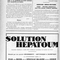 0255 - Page 252-LXII - Correspondance. Fiscalité. Les quittances d'honoraires pour soins à un accidenté de droit commun sont assujetties au timbre / Questions médico-militaires. Périodes obligatoires pour être promu médecin capitaine