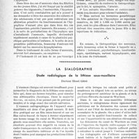 0281 - Page 278 - Partie scientifique. Travaux originaux. Anorexie mentale et anorexie dite mentale chez l'enfant et chez l'adolescent, par le Docteur Gilbert-Robin. Le cancer des lèvres, M. J.-P. Tourneux / La sialographie. Étude radiologique de la lithlase sous-maxillaire, Docteur Henri Géré
