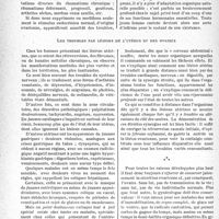 0285 - Page 282 - Partie scientifique. Travaux originaux. La clinique au gout du jour. Pour quelles raisons il faut être avant tout conservateur en gynécologie, d’après le Professeur J. Carles. Les troubles par carence des sécrétions ovariennes / Les troubles par lésions de l’utérus et des ovaires [G. Fischer]