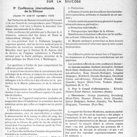 0298 - Page 295 - Partie professionnelle. L’actualité professionnelle. Sur la silicose. IIe Conférence internationale de la Silicose, (Genève 19 août-10 septembre 1938) / Circulaire du Ministre des Travaux publics concernant la silicose (1er septembre 1938)