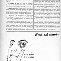 0319 - Page 314-X - Dernières nouvelles. École français de stomatologie / Fondation ophtalmologique Ad. de Rothschild / Hôpitaux de Lyon / Hôpital de Béziers / Nécrologie [M. Paul Cézilly, Docteurs Louis Langlois, Jean-Charles-françaisois-Isidore Lorgnier, Mme Pardoux]
