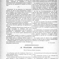 0331 - Page 326 - Partie scientifique. Travaux originaux. Technique et indications de l’inhalation d'oxygène en aviation et en médecine / Le priapisme leucémique, par le Docteur Henri Georgel [G. Lavalée]