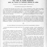 0332 - Page 327 - Partie scientifique. Travaux originaux. La petite chirurgie au goût du jour. Pour éviter les troubles fonctionnels après une fracture de l’extrémité inférieure du radius, d’après M. le Professeur agrégé A. Schwartz. Un exemple de résultats défectueux / La bonne méthode pour obtenir des résultats fonctionnels parfaits [G. Fischer]