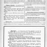 0367 - Page 362-X - Dernières nouvelles. Union des Caisses primaires d’assurances sociales de la Drôme / Hôpitaux de Marseille / Hôpital de Bône / Hôpital de Cherchell / Hôpital Notre-Dame de Bon-Secours / Hôpital du Puy / Réunion médico-chirurgicale de morphologie / Hôpital Notre-Dame de Bon-Secours